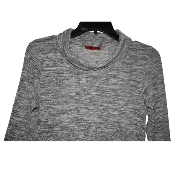 Isle by Melis Kozan Heather Gray Cowl Neck Long Sleeve Sweater Dress Women's S - Picture 2 of 12